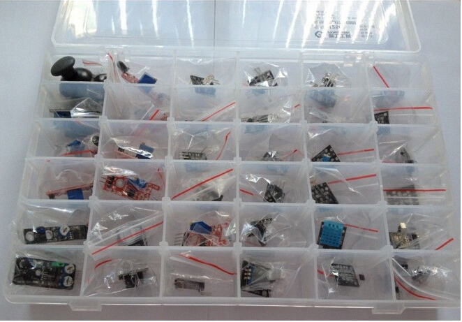 Starter Kit untuk Arduino DIY belajar 37 Modul Sensor dalam satu kotak 5V relay pasif buzzer
