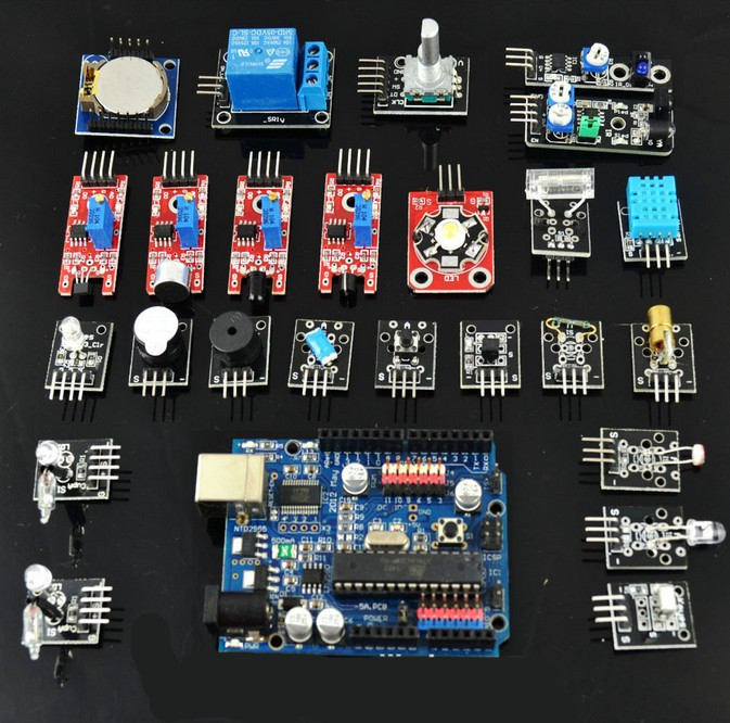24 Sensor Starter Kit Untuk Arduino, 24 Modul Sensor DIY Kit