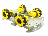 Sasis Mobil Robot RC Paduan Aluminium Dengan Roda Mecanum