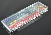 Solderless Breadboard Jumper Wires Cable Kits, Bread Board Line Merah / Orange 140 Pcs / Box