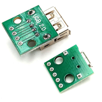 USB To 2.54mm DIP Adapter Konektor Perempuan Papan Konverter PCB