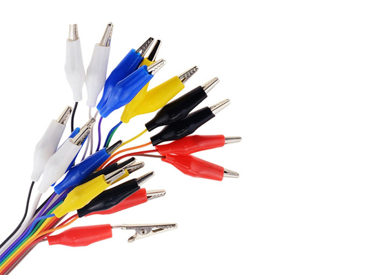 Uji Koneksi DIY Lead 20cm 10pin Jumper Wire Pria dengan Klip Buaya