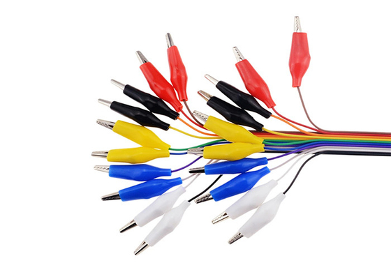 Uji Koneksi DIY Lead 20cm 10pin Jumper Wire Pria dengan Klip Buaya