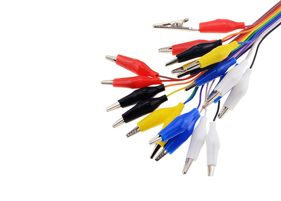 Uji Koneksi DIY Lead 20cm 10pin Jumper Wire Pria dengan Klip Buaya