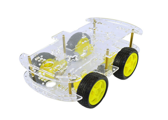 4WD DIY Robot Cerdas Electroic Car Chassis Kit Untuk Sekolah Proyek Teknik Robotika