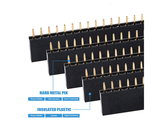 Papan PCB Baris Tunggal Lurus Perempuan Pin Header Strip Starter Kit Untuk Arduino 120pcs